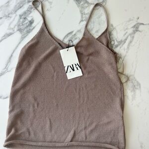 Zara Women's Tan Top